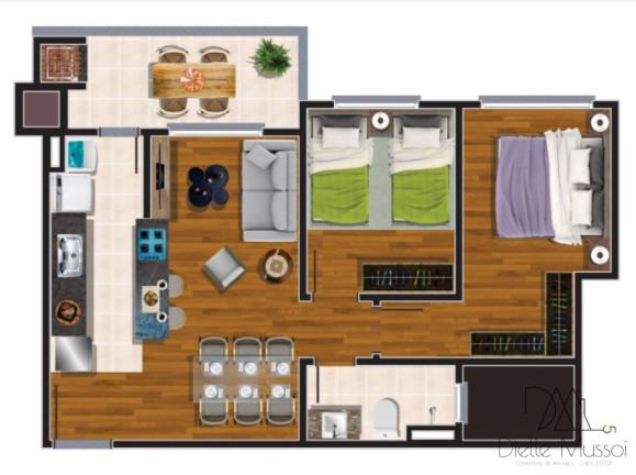Imagem Apartamento com 2 Quartos à Venda, 53 m² Imagem Apartamento com 2 Quartos à Venda, 53 m²