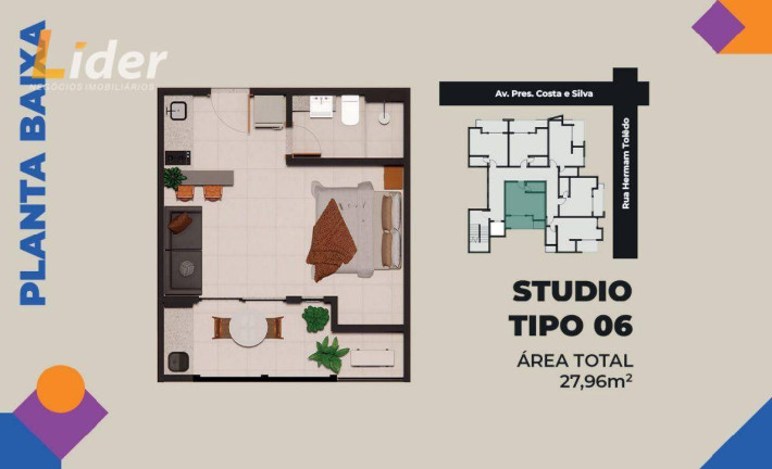 Imagem Studio à Venda, 27 m² em São Pedro - Juiz De Fora