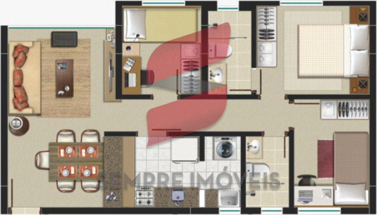 Imagem Apartamento com 3 Quartos à Venda, 75 m² em Boa Vista - Curitiba Imagem Apartamento com 3 Quartos à Venda, 75 m² em Boa Vista - Curitiba