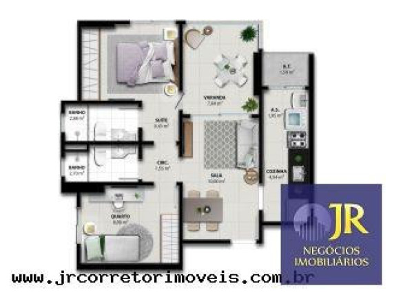 Imagem Apartamento com 2 Quartos à Venda, 59 m² em Praia De Itaparica - Vila Velha