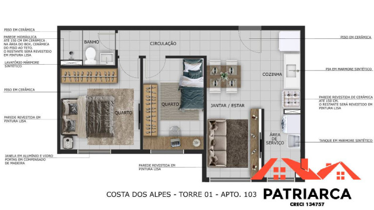 Imagem Apartamento com 2 Quartos à Venda, 37 m² em Jardim Paraíso De Viracopos - Campinas Imagem Apartamento com 2 Quartos à Venda, 37 m² em Jardim Paraíso De Viracopos - Campinas
