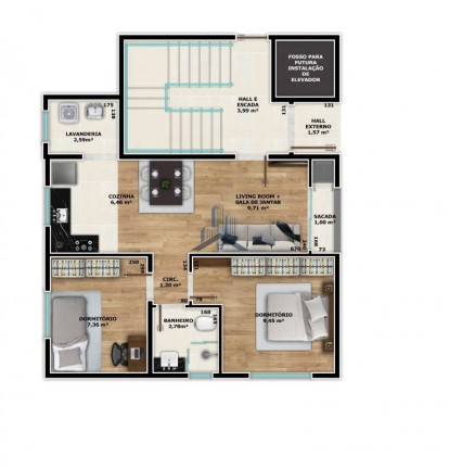 Imagem Apartamento com 2 Quartos à Venda, 48 m² em Costa E Silva - Joinville