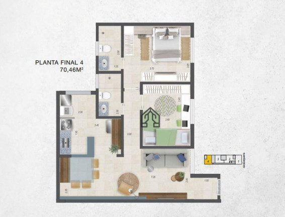 Apartamento com 2 Quartos à Venda, 70 m² em Barcelona - São Caetano Do Sul