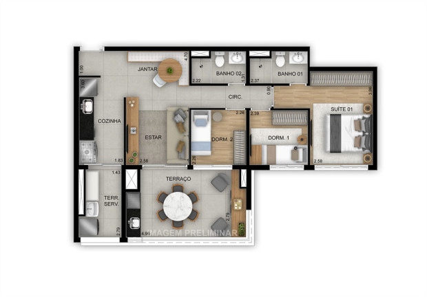 Imagem Apartamento com 3 Quartos à Venda, 90 m² em Tatuapé - São Paulo Imagem Apartamento com 3 Quartos à Venda, 90 m² em Tatuapé - São Paulo