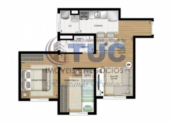 Imagem Apartamento com 2 Quartos à Venda, 41 m² em Jardim São Saverio - São Paulo