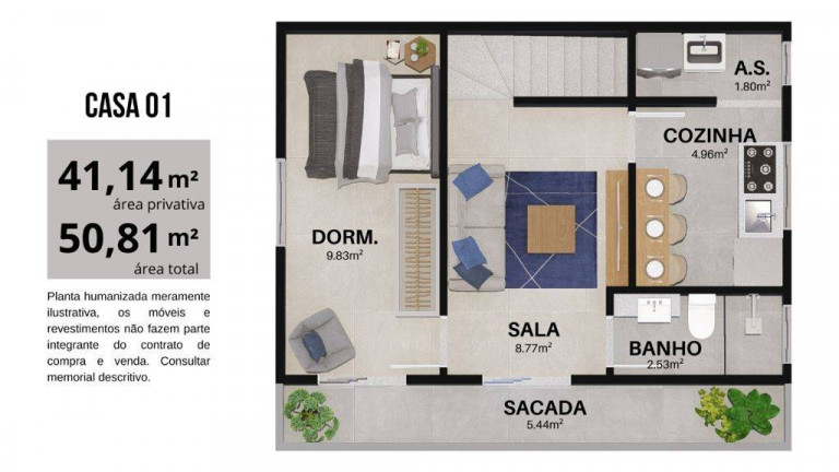 Imagem Casa com 1 Quarto à Venda, 41 m² em Balneário Jóia - Praia Grande Imagem Casa com 1 Quarto à Venda, 41 m² em Balneário Jóia - Praia Grande