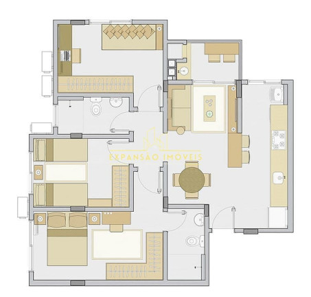 Imagem Apartamento com 3 Quartos à Venda, 69 m² em Nova Palhoça - Palhoça Imagem Apartamento com 3 Quartos à Venda, 69 m² em Nova Palhoça - Palhoça