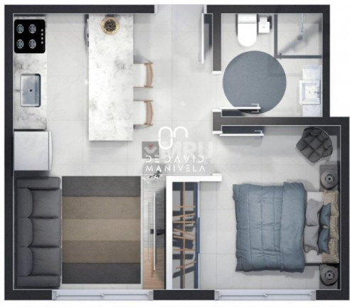 Imagem Apartamento com 1 Quarto à Venda, em Centro - Santa Maria Imagem Apartamento com 1 Quarto à Venda, em Centro - Santa Maria