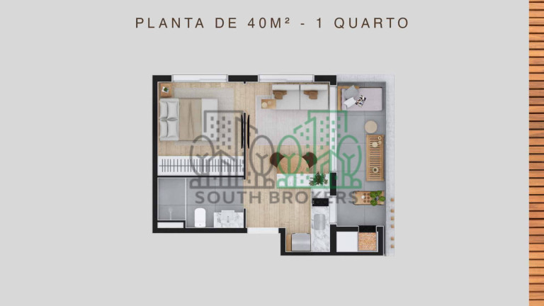 Imagem Apartamento com 1 Quarto à Venda, 34 m² em Batel - Curitiba Imagem Apartamento com 1 Quarto à Venda, 34 m² em Batel - Curitiba