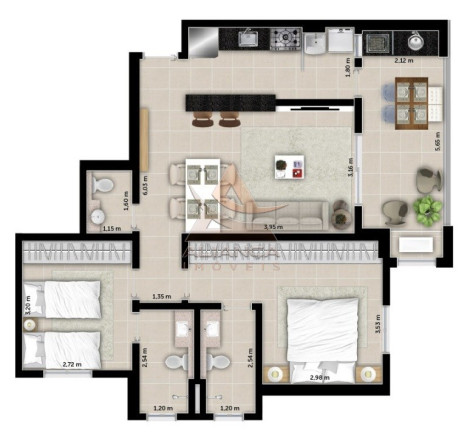 Imagem Apartamento com 2 Quartos à Venda, 82 m² em Ana Maria - Ribeirão Preto Imagem Apartamento com 2 Quartos à Venda, 82 m² em Ana Maria - Ribeirão Preto