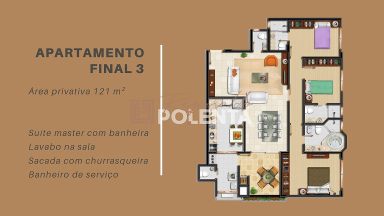 Imagem Apartamento com 3 Quartos à Venda, 169 m² em Centro - Criciúma
