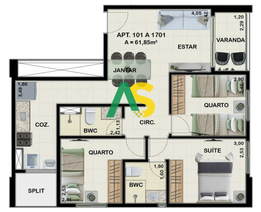 Imagem Imóvel com 3 Quartos à Venda, 61 m² em Madalena - Recife