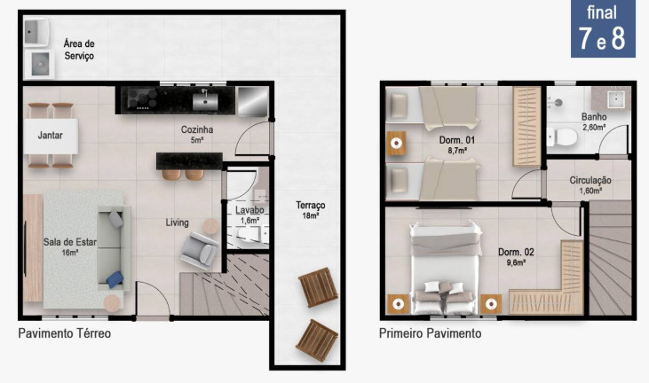 Imagem Casa com 2 Quartos à Venda, em Maracanã - Praia Grande Imagem Casa com 2 Quartos à Venda, em Maracanã - Praia Grande