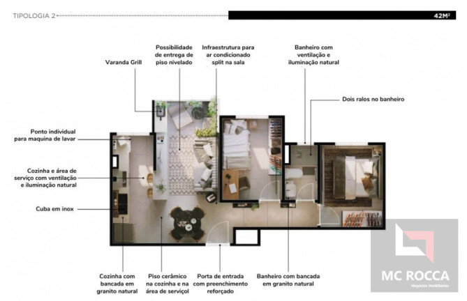 Imagem Apartamento com 2 Quartos à Venda, 42 m² em Santa Maria - Santo André