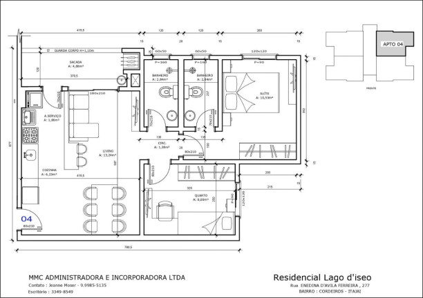 Imagem Apartamento com 2 Quartos à Venda, 59 m² em Cordeiros - Itajaí Imagem Apartamento com 2 Quartos à Venda, 59 m² em Cordeiros - Itajaí