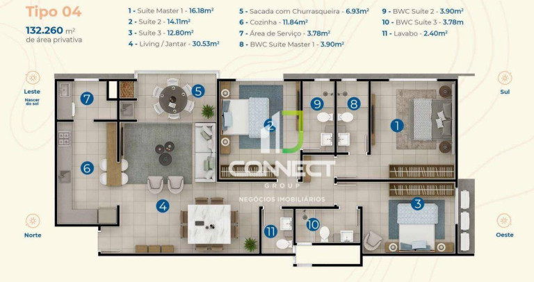 Imagem Apartamento com 3 Quartos à Venda, 133 m² em Praia Brava - Itajaí Imagem Apartamento com 3 Quartos à Venda, 133 m² em Praia Brava - Itajaí