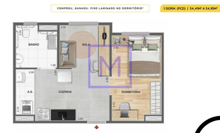 Imagem Apartamento com 2 Quartos à Venda, 40 m² em Mooca - São Paulo