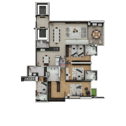 Imagem Apartamento com 4 Quartos para Alugar ou Temporada, 187 m² em Candelária - Natal Imagem Apartamento com 4 Quartos para Alugar ou Temporada, 187 m² em Candelária - Natal