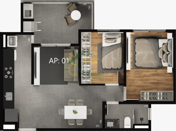 Imagem Apartamento com 2 Quartos à Venda, 59 m² em Lindóia - Curitiba Imagem Apartamento com 2 Quartos à Venda, 59 m² em Lindóia - Curitiba