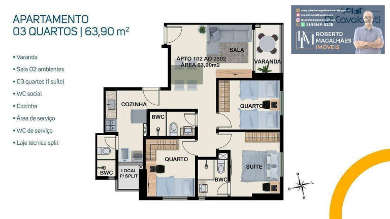 Imagem Apartamento com 3 Quartos à Venda, 63 m² em Madalena - Recife