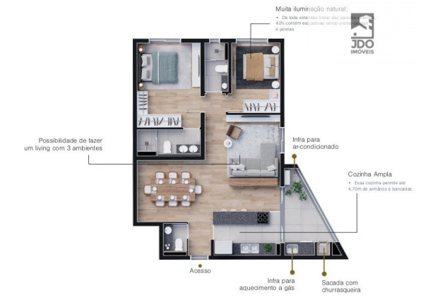 Imagem Apartamento com 3 Quartos à Venda, 89 m² em Boa Vista - Curitiba Imagem Apartamento com 3 Quartos à Venda, 89 m² em Boa Vista - Curitiba