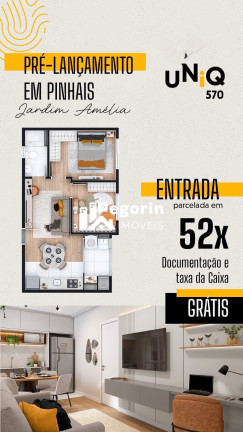 Imagem Apartamento com 2 Quartos à Venda, 44 m² em Jardim Amélia - Pinhais