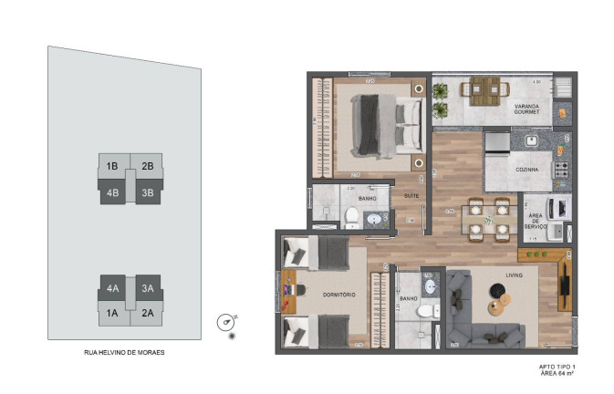 Imagem Apartamento com 3 Quartos à Venda, 75 m² em Vila São José - Taubaté