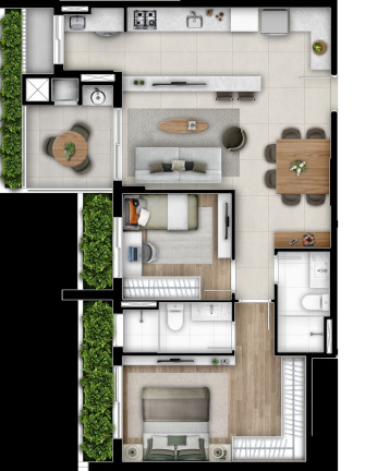 Imagem Apartamento com 2 Quartos à Venda, 68 m² em Cabral - Curitiba
