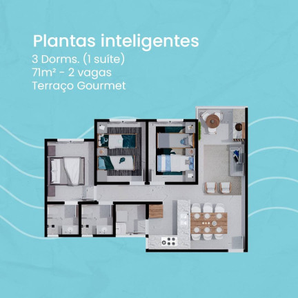 Imagem Apartamento com 2 Quartos à Venda, 60 m² em Riviera De São Lourenço - Bertioga