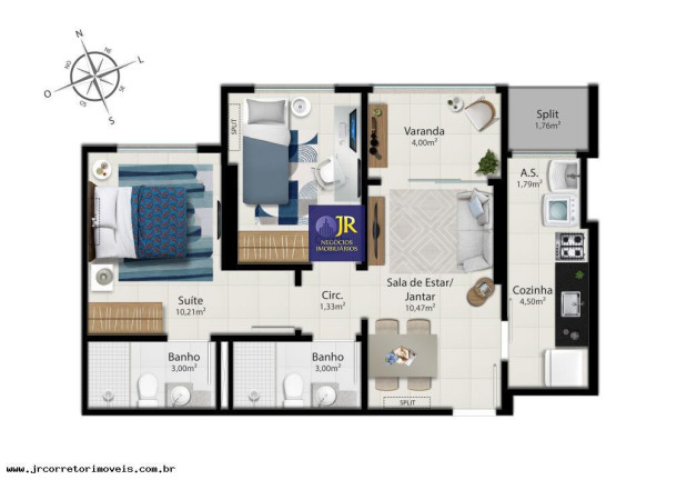 Imagem Imóvel com 2 Quartos à Venda, 59 m² em Jockey De Itaparica - Vila Velha