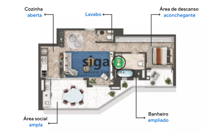 Imagem Apartamento com 1 Quarto à Venda, 89 m² em Brooklin - São Paulo Imagem Apartamento com 1 Quarto à Venda, 89 m² em Brooklin - São Paulo