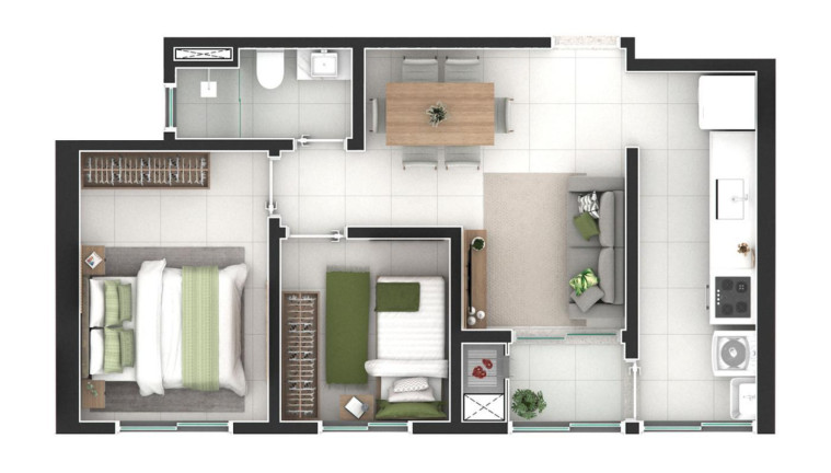 Imagem Apartamento com 2 Quartos à Venda, 49 m² em Aristocrata - São José Dos Pinhais Imagem Apartamento com 2 Quartos à Venda, 49 m² em Aristocrata - São José Dos Pinhais