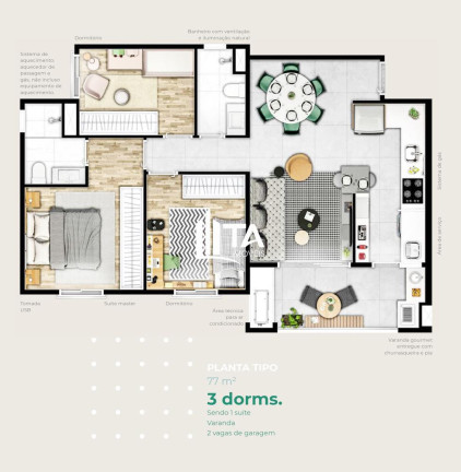 Imagem Imóvel com 2 Quartos à Venda, 65 m² em Swiss Park - Campinas Imagem Imóvel com 2 Quartos à Venda, 65 m² em Swiss Park - Campinas
