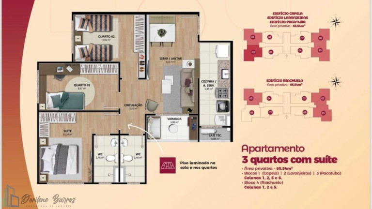 Imagem Apartamento com 3 Quartos à Venda, 65 m² em Farolandia - Aracaju Imagem Apartamento com 3 Quartos à Venda, 65 m² em Farolandia - Aracaju