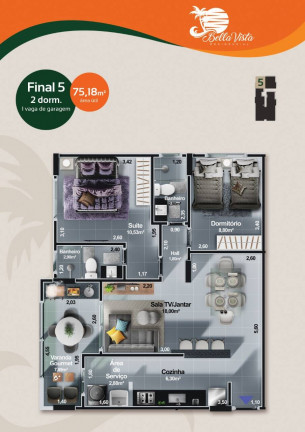Imagem Apartamento com 2 Quartos à Venda, 70 m² em Centro - Itanhaém Imagem Apartamento com 2 Quartos à Venda, 70 m² em Centro - Itanhaém