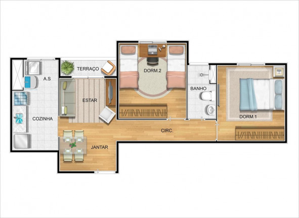 Imagem Apartamento com 2 Quartos à Venda, 53 m² em Nova América - Piracicaba Imagem Apartamento com 2 Quartos à Venda, 53 m² em Nova América - Piracicaba