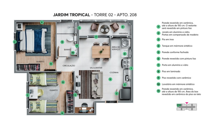 Imagem Apartamento com 2 Quartos à Venda, 93 m² em Portal Do Sol - João Pessoa Imagem Apartamento com 2 Quartos à Venda, 93 m² em Portal Do Sol - João Pessoa