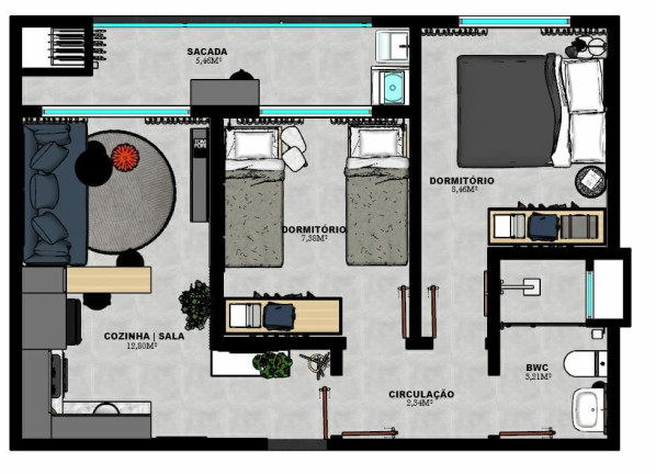 Imagem Apartamento com 2 Quartos à Venda, 47 m² em Albatroz - Matinhos Imagem Apartamento com 2 Quartos à Venda, 47 m² em Albatroz - Matinhos