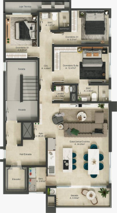 Imagem Apartamento com 3 Quartos à Venda, 99 m² em Centro - Piçarras Imagem Apartamento com 3 Quartos à Venda, 99 m² em Centro - Piçarras