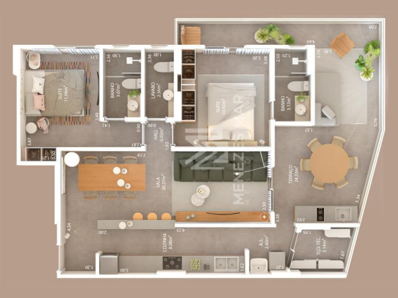 Imagem Imóvel com 2 Quartos à Venda, 98 m² em Guilhermina - Praia Grande