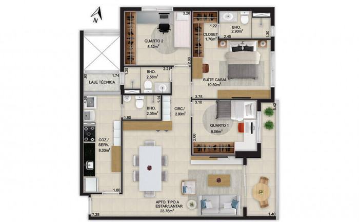 Imagem Apartamento com 2 Quartos à Venda, 61 m² em Joaquim Távora - Fortaleza Imagem Apartamento com 2 Quartos à Venda, 61 m² em Joaquim Távora - Fortaleza