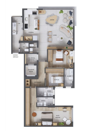 Imagem Apartamento com 3 Quartos à Venda, 126 m² em Jardim Guedala - São Paulo