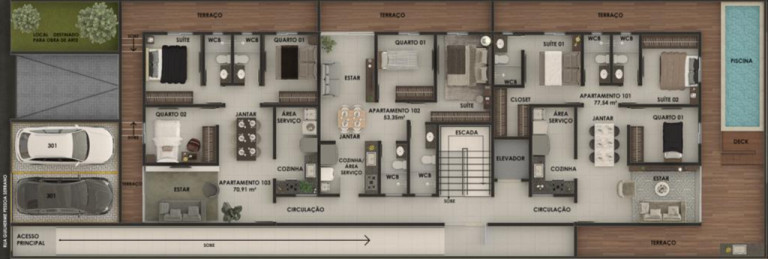 Imagem Cobertura com 3 Quartos à Venda, 113 m² em Bancários - João Pessoa Imagem Cobertura com 3 Quartos à Venda, 113 m² em Bancários - João Pessoa