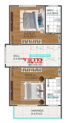 Imagem Casa com 2 Quartos à Venda, 131 m² em Residencial Torre Alta - São Lourenço Imagem Casa com 2 Quartos à Venda, 131 m² em Residencial Torre Alta - São Lourenço