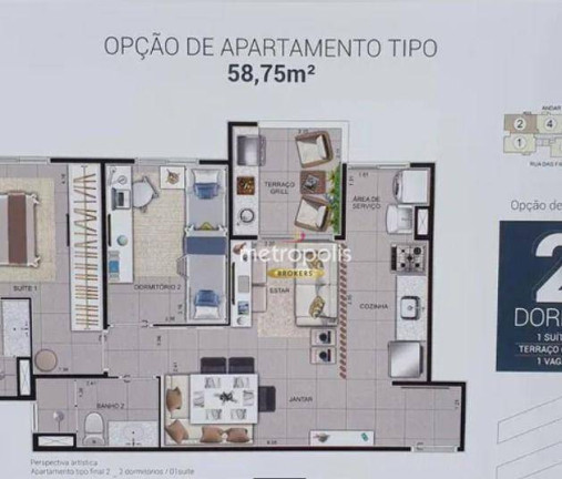 Imagem Apartamento com 2 Quartos à Venda, 59 m² em Jardim - Santo André Imagem Apartamento com 2 Quartos à Venda, 59 m² em Jardim - Santo André
