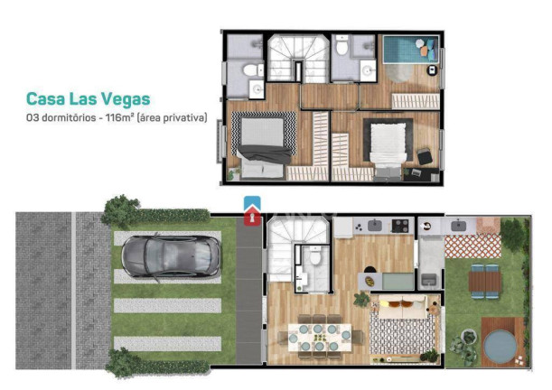 Imagem Casa com 3 Quartos à Venda, 73 m² em Praia Dos Namorados - Americana Imagem Casa com 3 Quartos à Venda, 73 m² em Praia Dos Namorados - Americana