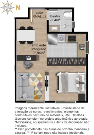 Imagem Apartamento com 1 Quarto à Venda, 32 m² em Centro - Caxias Do Sul Imagem Apartamento com 1 Quarto à Venda, 32 m² em Centro - Caxias Do Sul