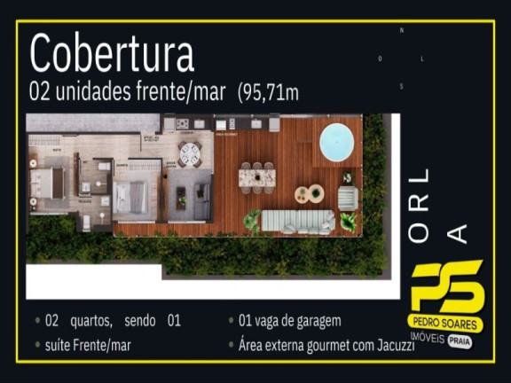 Imagem Apartamento com 2 Quartos à Venda, 45 m² em Cabo Branco - João Pessoa Imagem Apartamento com 2 Quartos à Venda, 45 m² em Cabo Branco - João Pessoa