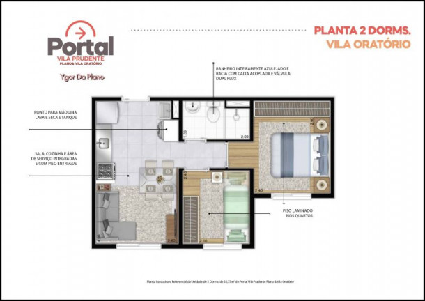 Imagem Apartamento com 2 Quartos à Venda, 36 m² em Vila Prudente - São Paulo
