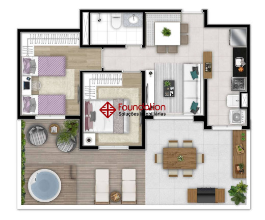 Apartamento com 2 Quartos à Venda, 85 m² em Granja Viana - Cotia